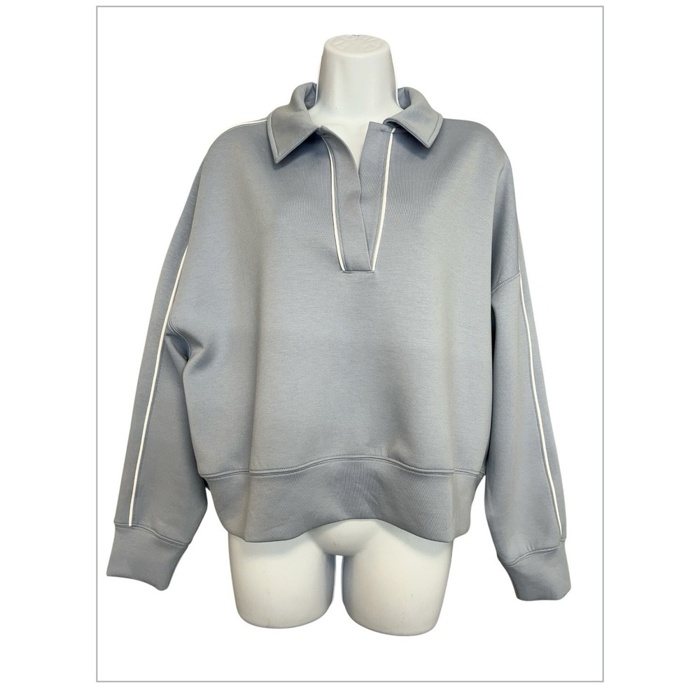 Abercrombie & Fitch Sweatshirt Women's Sz Medium Open Collared V-Neck NWT